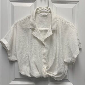 Zara Cream Button-Down Women's Shirt
